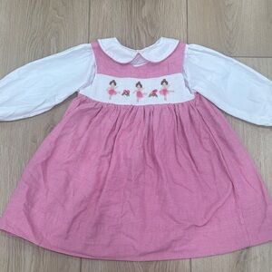 Petit Ami ballerina Pink and White Kids Dress